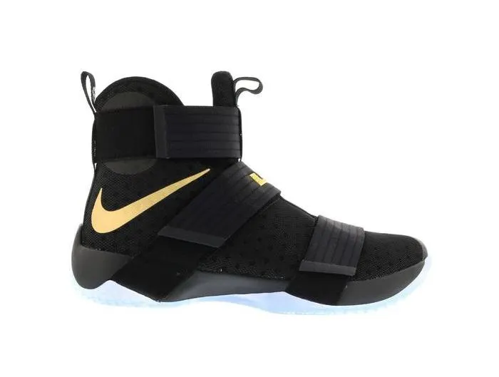 Nike LeBron Zoom Soldier 10 Black Gold ( iD) Black/Metallic Gold (885682-991)