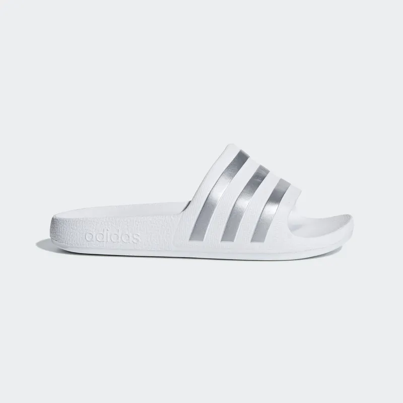 Adidas Adilette Aqua Slides Cloud White / Silver Met. / Cloud White (F35555)