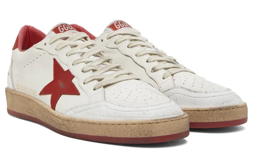 Golden Goose Ball-Star Low White Red (GMF00117.F000325.10275) (4)