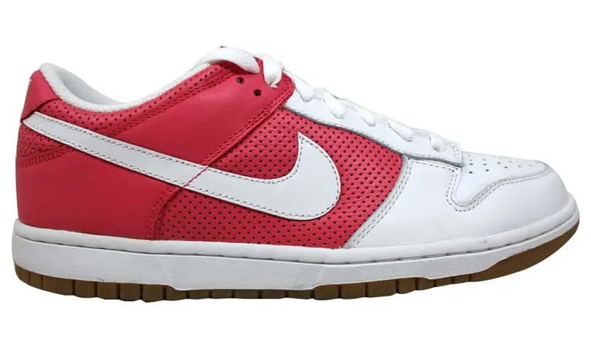 Nike Dunk Low White/White-Flamingo (W) (308608-111)