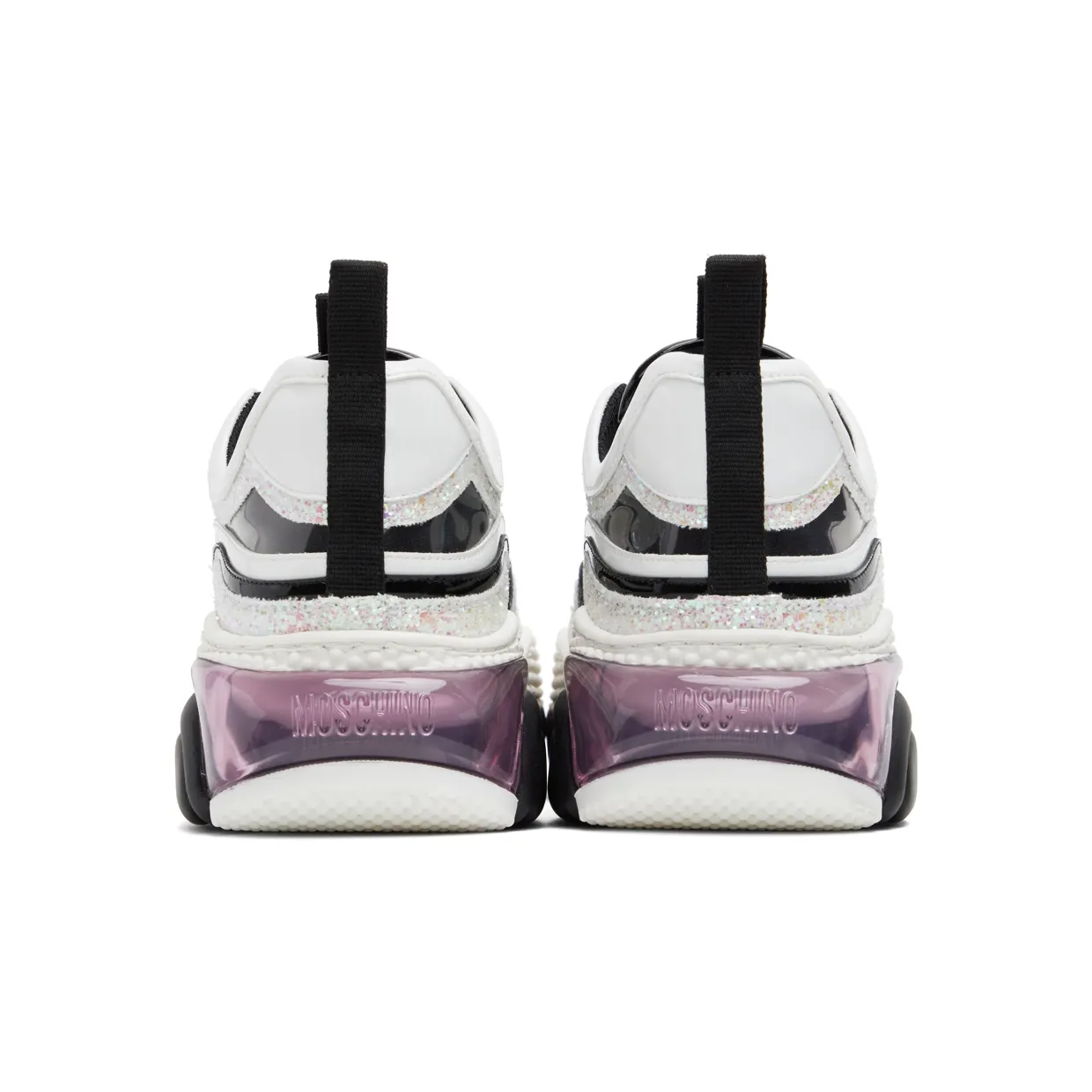 Moschino Black & White Bubble Teddy Sneakers (MA15393G0E_ MW3) (2)