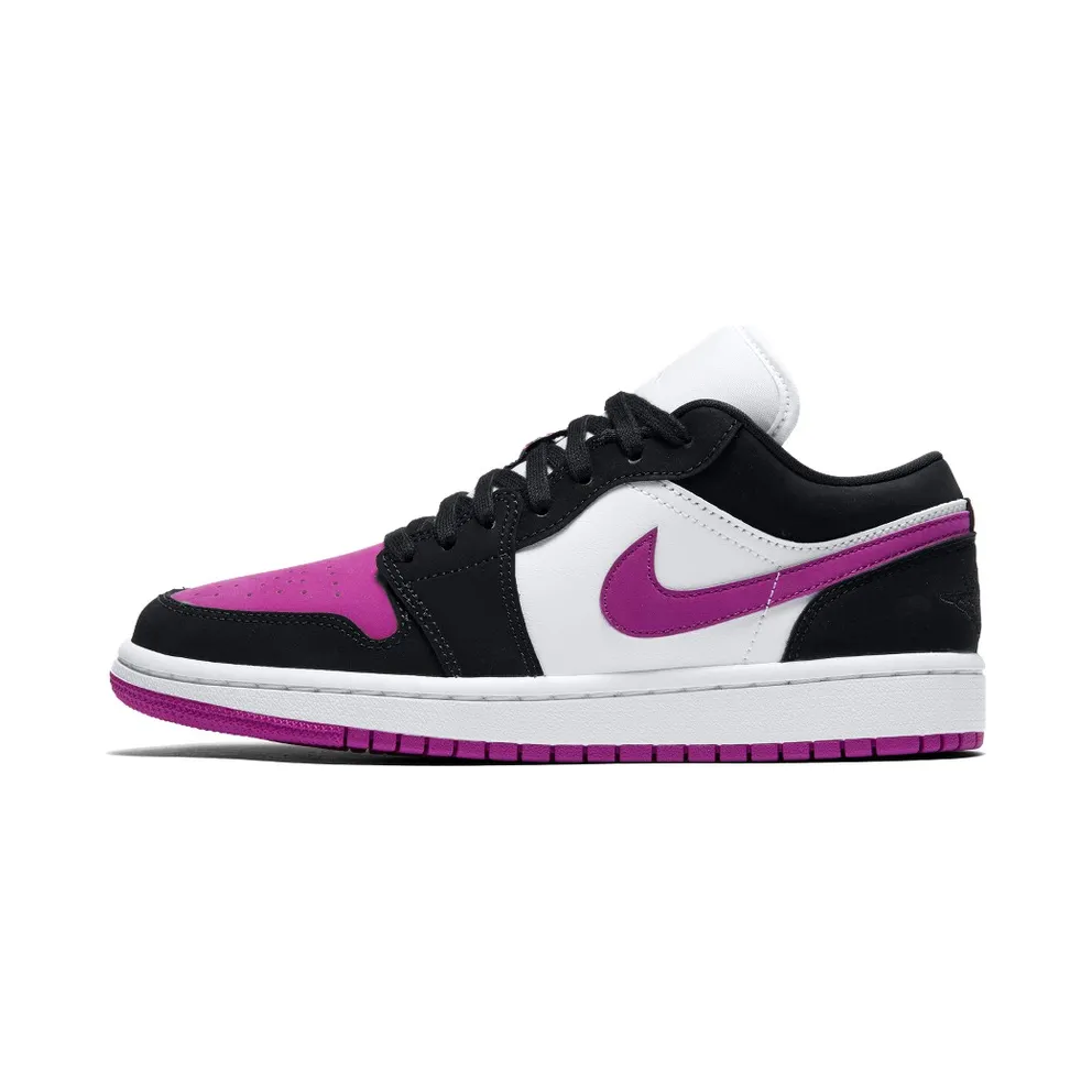 Jordan 1 Low Black Cactus Flower (W) Black/Cactus Flower-White (DC0774-005)