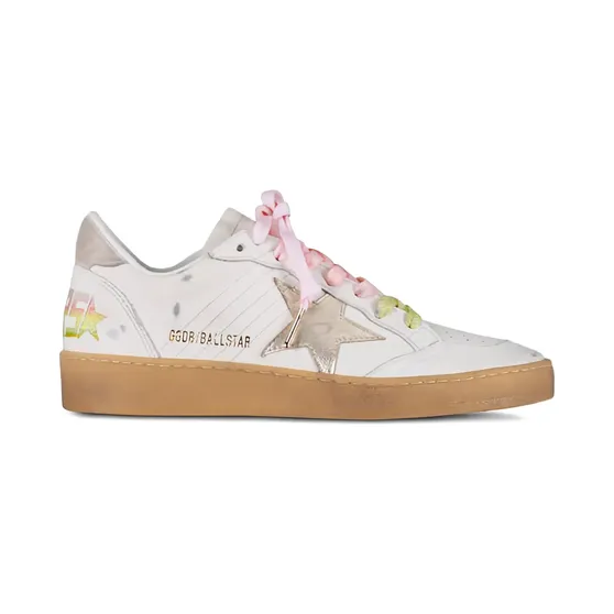 Golden Goose Ball Star leren sneakers – Beige (GWF00117F007478)
