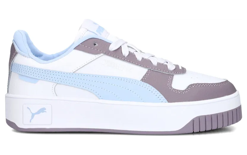 Puma Carina Street Sneaker Mädchen 12 – PUMA white/pale plum/PUMA silver 38.5 für Kinder, weiß, Größe 36 EU / 3,5 Kids UK (6000067836C84)