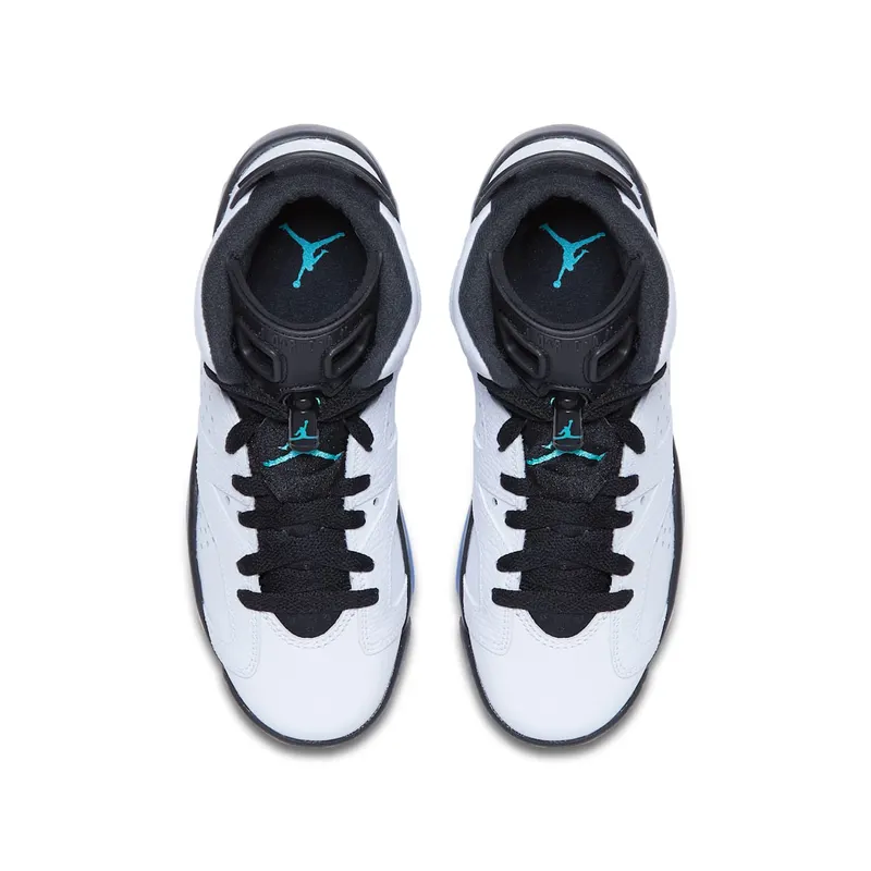Jordan 6 Retro White Jade Black (GS) White/White-Hyper Jade-Black (384665-122)