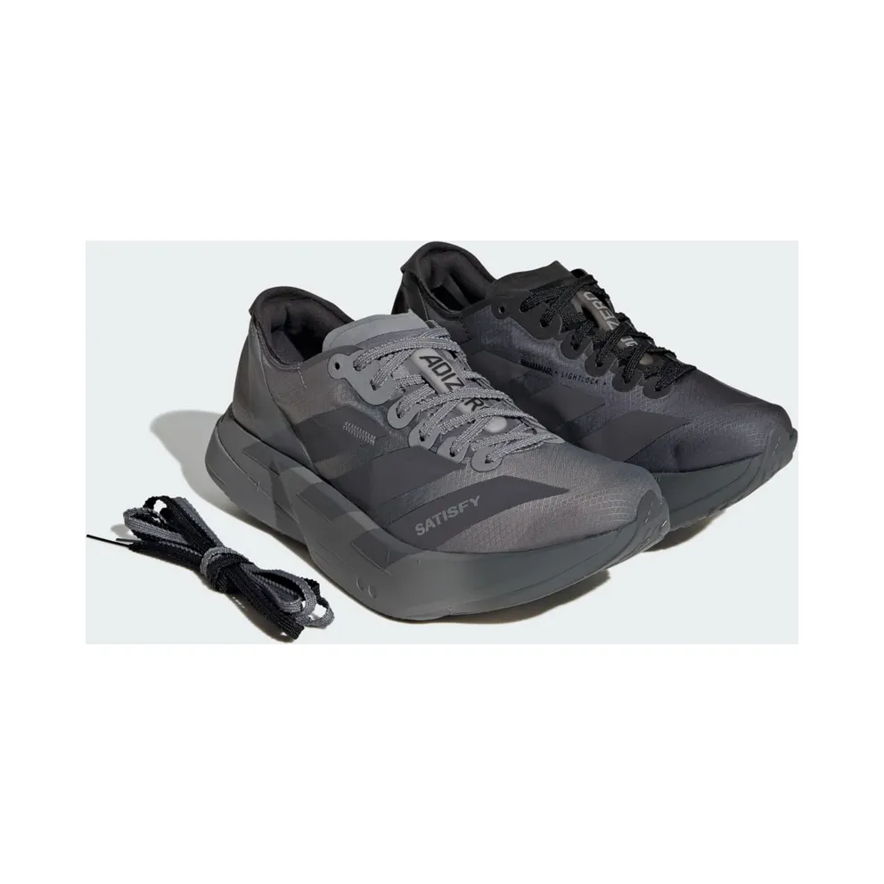 Adidas ADIZERO ADIOS PRO 4 SATISFY Shoes Core Black / Night Metallic / Grey Five (KH8443)