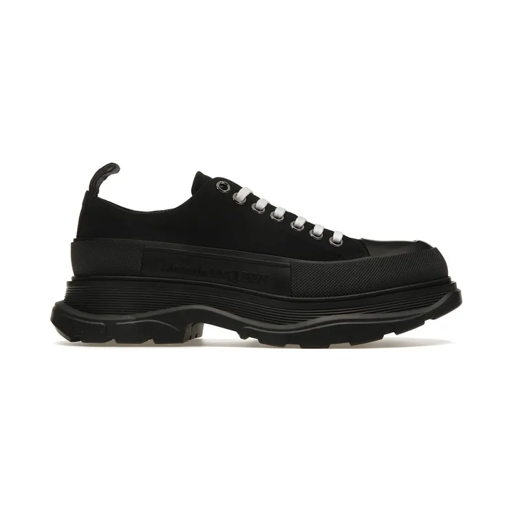 Alexander McQueen Tread Slick Low Lace Up Triple Black (604257 W4L32 1000)