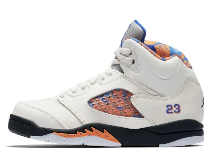 Air Jordan 5 Retro PS ‘International Flight’ Sail/Orange Peel-Black-Hyper Royal (440889-148)