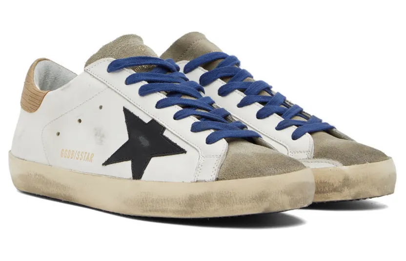 Golden Goose White & Taupe Super-Star Classic Sneakers (GMF00101.F003208.11178) (4)