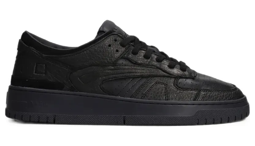 D.A.T.E. Torneo leren sneakers with vlakken – Black (M451TONZBK)