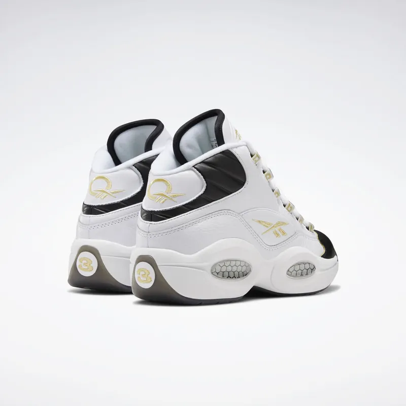 Reebok Question Mid Black Toe White/Black-Gold (Other Brands Other)