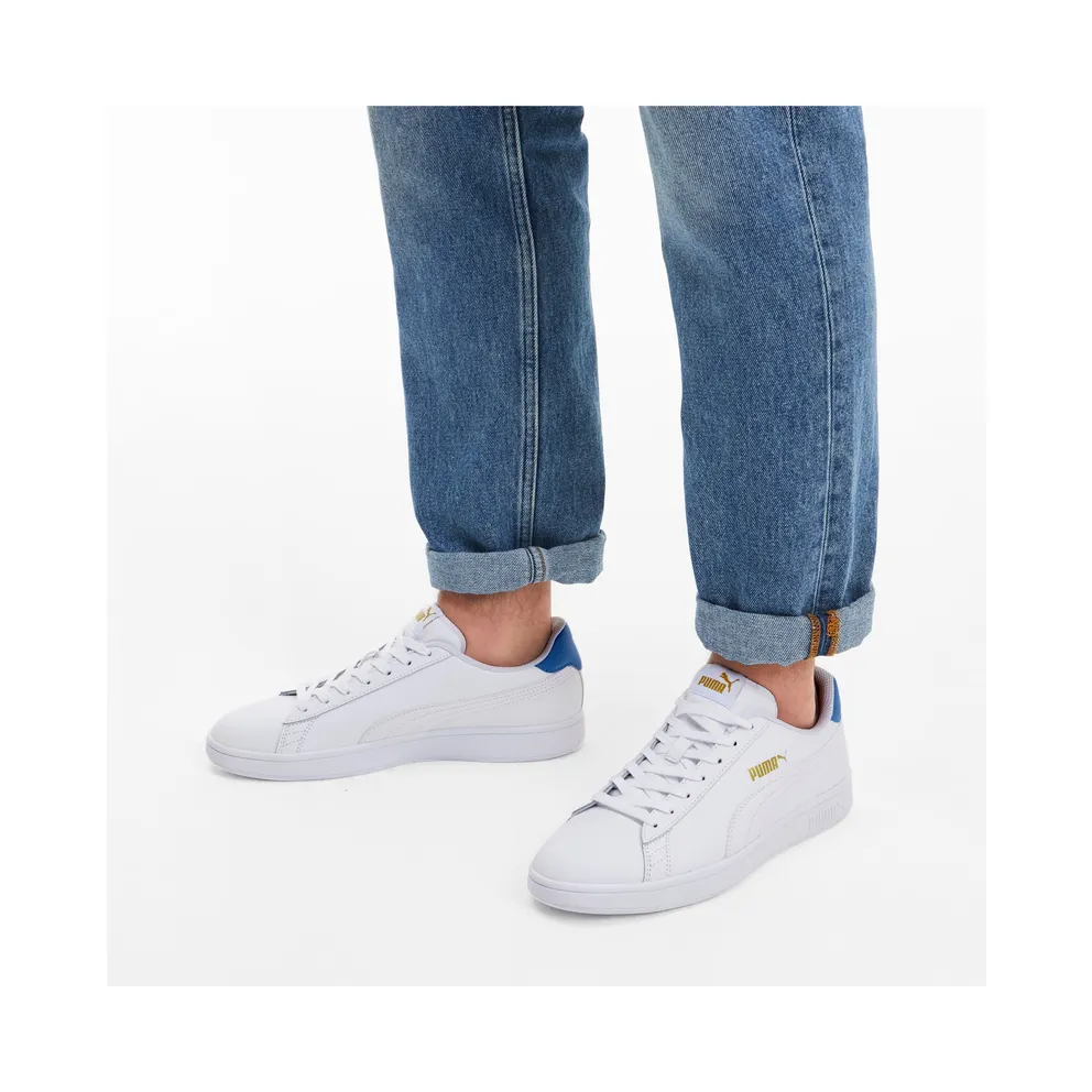 Puma Smash v2 leren Gold/Blue/White (36521518)