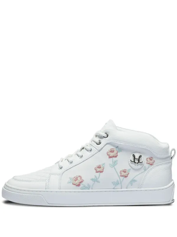 Leandro Lopes Ezio with Embroidered Flowers – White (LL091P77)