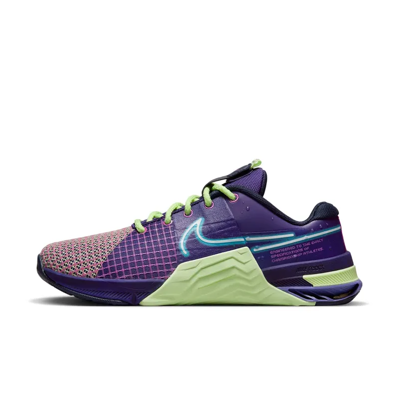 Nike Metcon 8 AMP “Deep Purple / Barely Volt / Blackened Blue / Baltic Blue” (DV1168-500)
