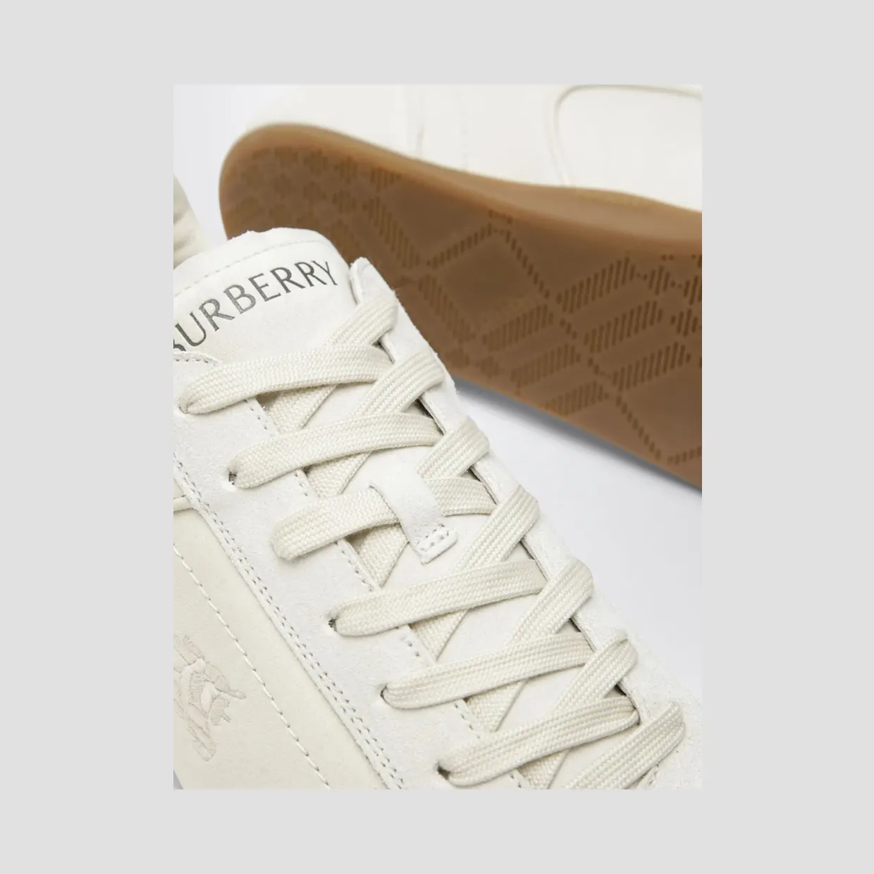 BURBERRY Knight Leather Sneakers Beige (8125529) (3)