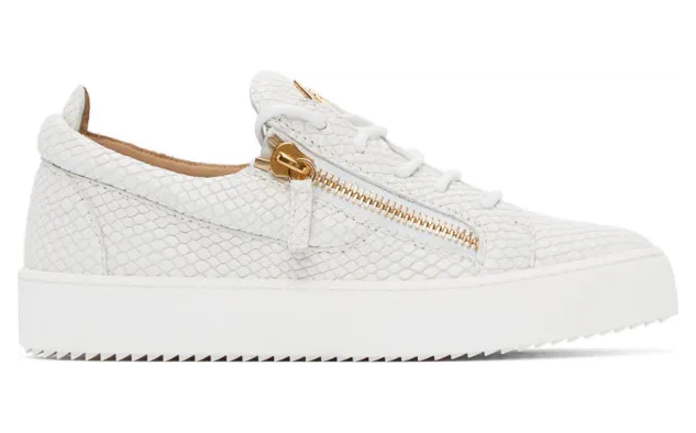 Giuseppe Zanotti White Croc Frankie Sneakers (RU70000 77649)