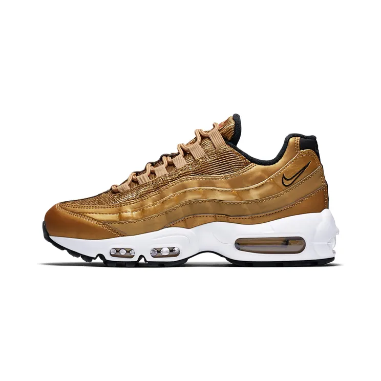 Nike Air Max 95 Metallic Gold (W) “Metallic Gold / Black / White / Varsity Red” (814914-700)