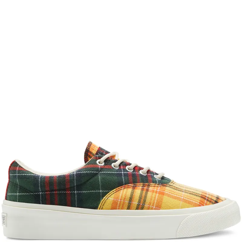 Converse Skid Grip Ox Twisted Plaid Egret/Multi-Egret (169218C)