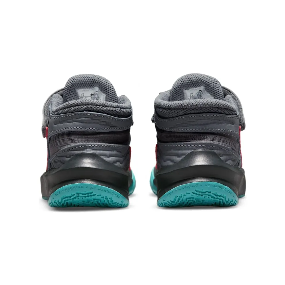 Nike Team Hustle D 10 Flyease Grey Teal Siren Red (DD7302-008)