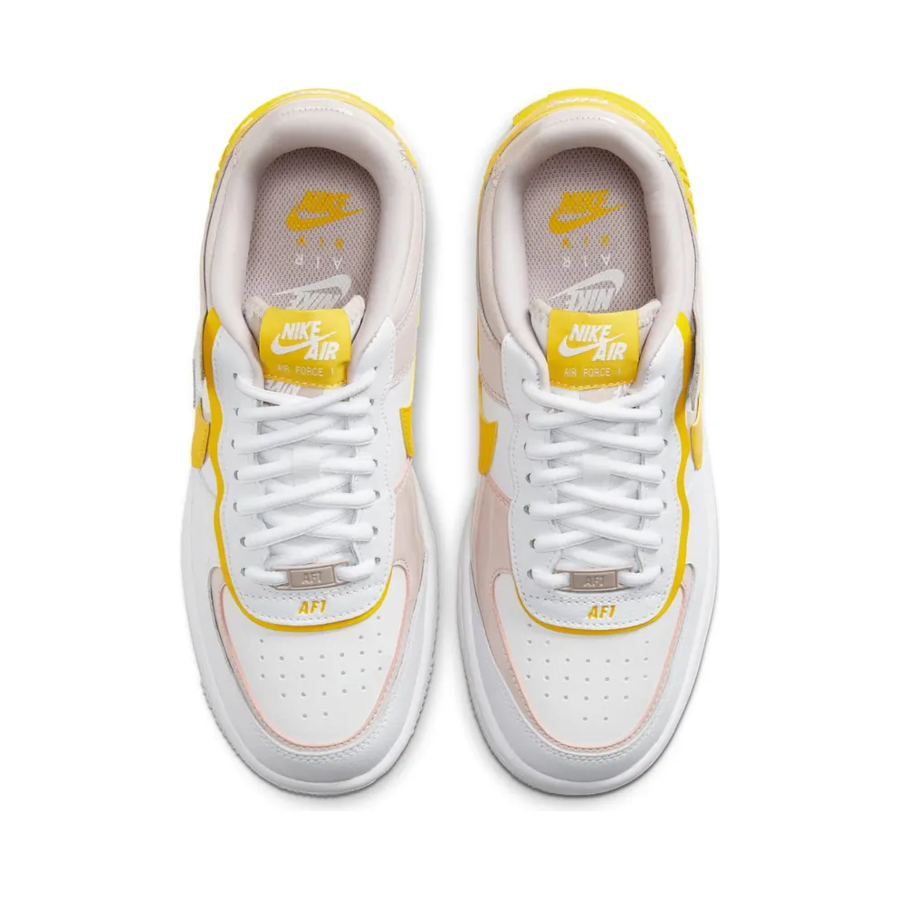 Nike Air Force 1 Shadow White Barely Rose (W) White/Barely Rose-Platinum Violet-Speed Yellow (CJ1641-102)