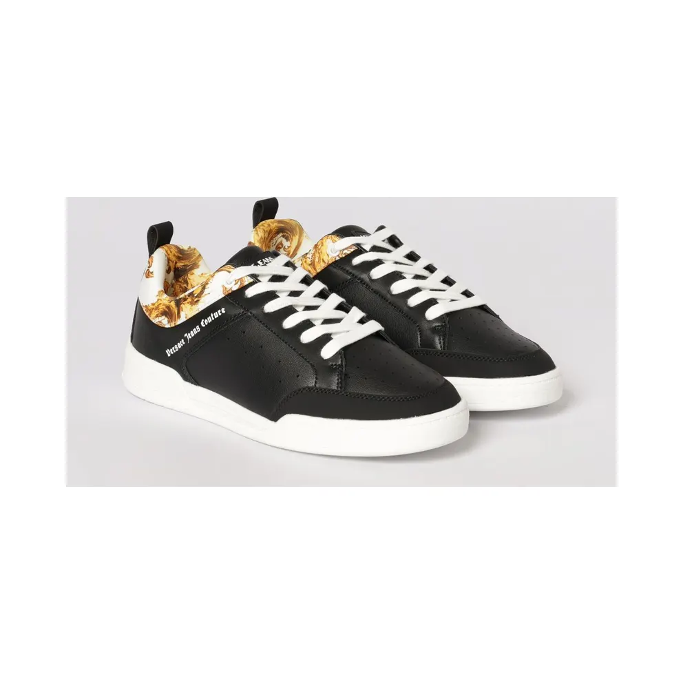 Versace Leather with Baroque Print Black (80YA3SD6ZPB85G89)