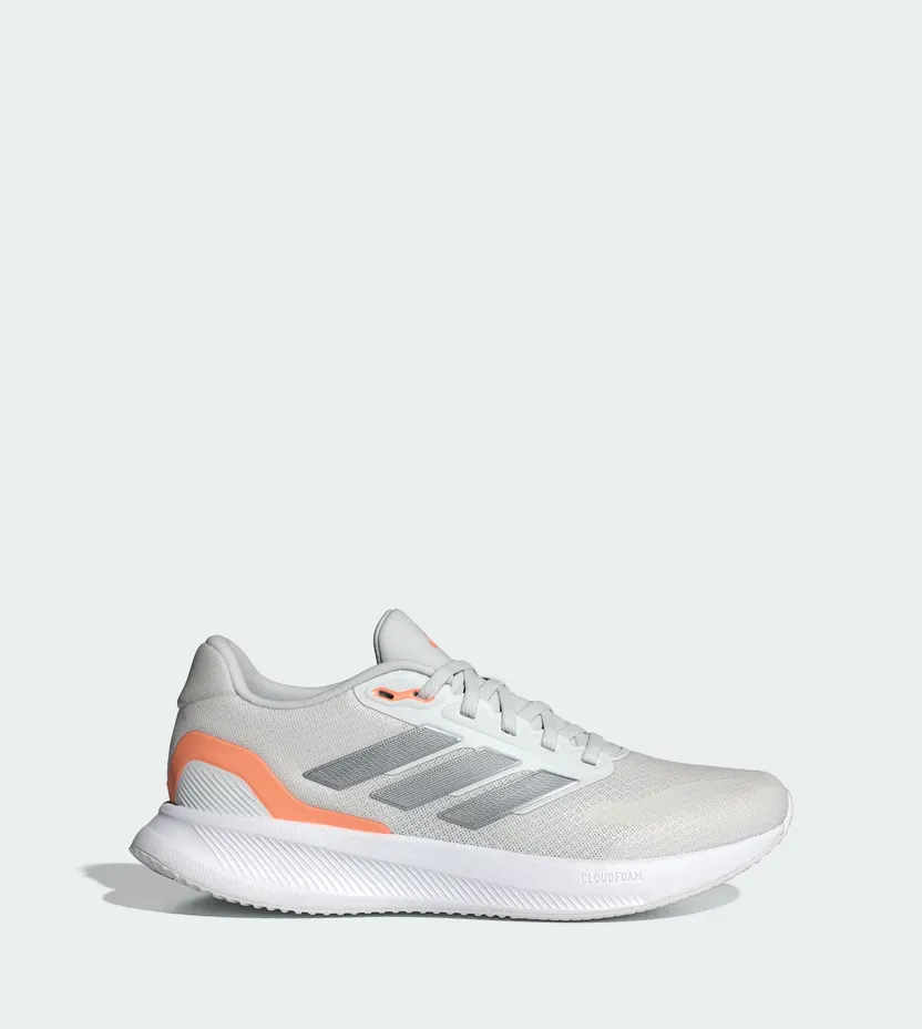 Adidas Runfalcon 5 Hardloopschoenen Crystal White / Iron Metallic / Beam Orange (JQ9401)