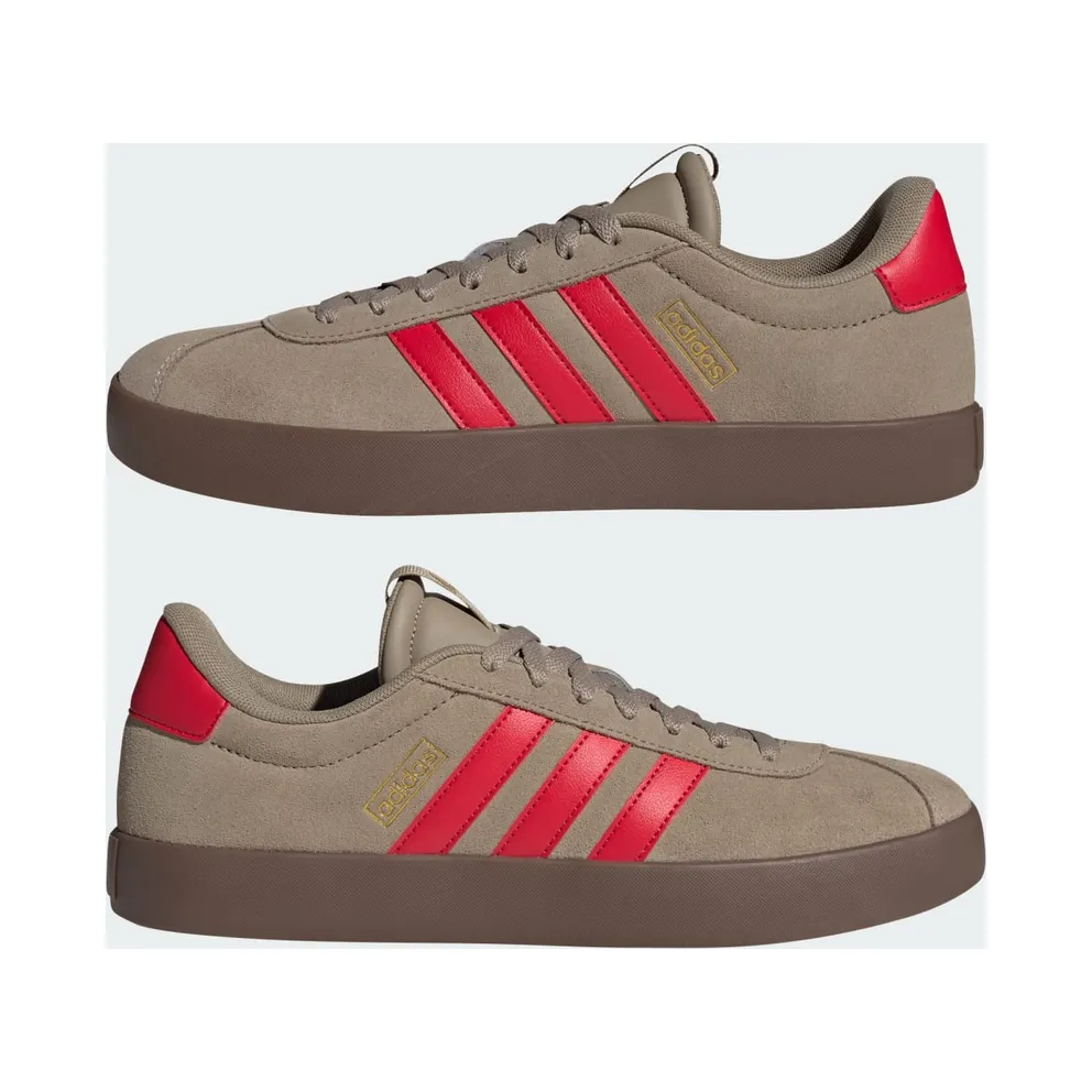 adidas VL Court 3.0 “Blanch Cargo / Pure Ruby / Gold Metallic” (IH4032)
