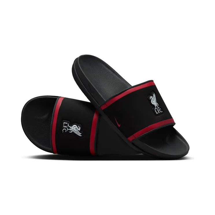Nike Offcourt Slide Liverpool FC “Black / Dark Smoke Grey / Gym Red” (FZ3189-001)