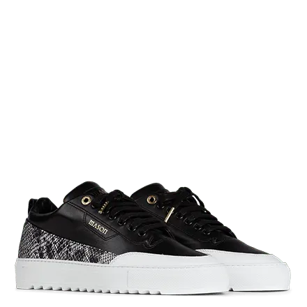 Mason Garments Torino Leather/Snake Black/Grey (FW20-9E)