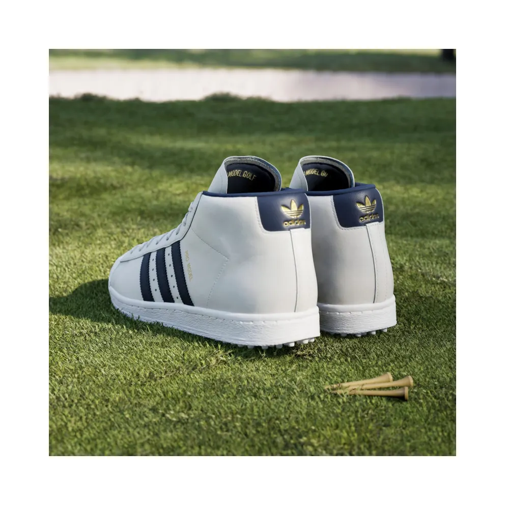 adidas Pro Model Midcut Spikeless Golf Chalk White Night Indigo (JQ7722)