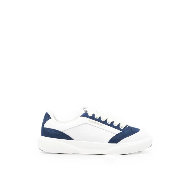 Casablanca Del Mar Suede-panelled “White/Blue” (PF26-SNK-025 11 WHNAV)