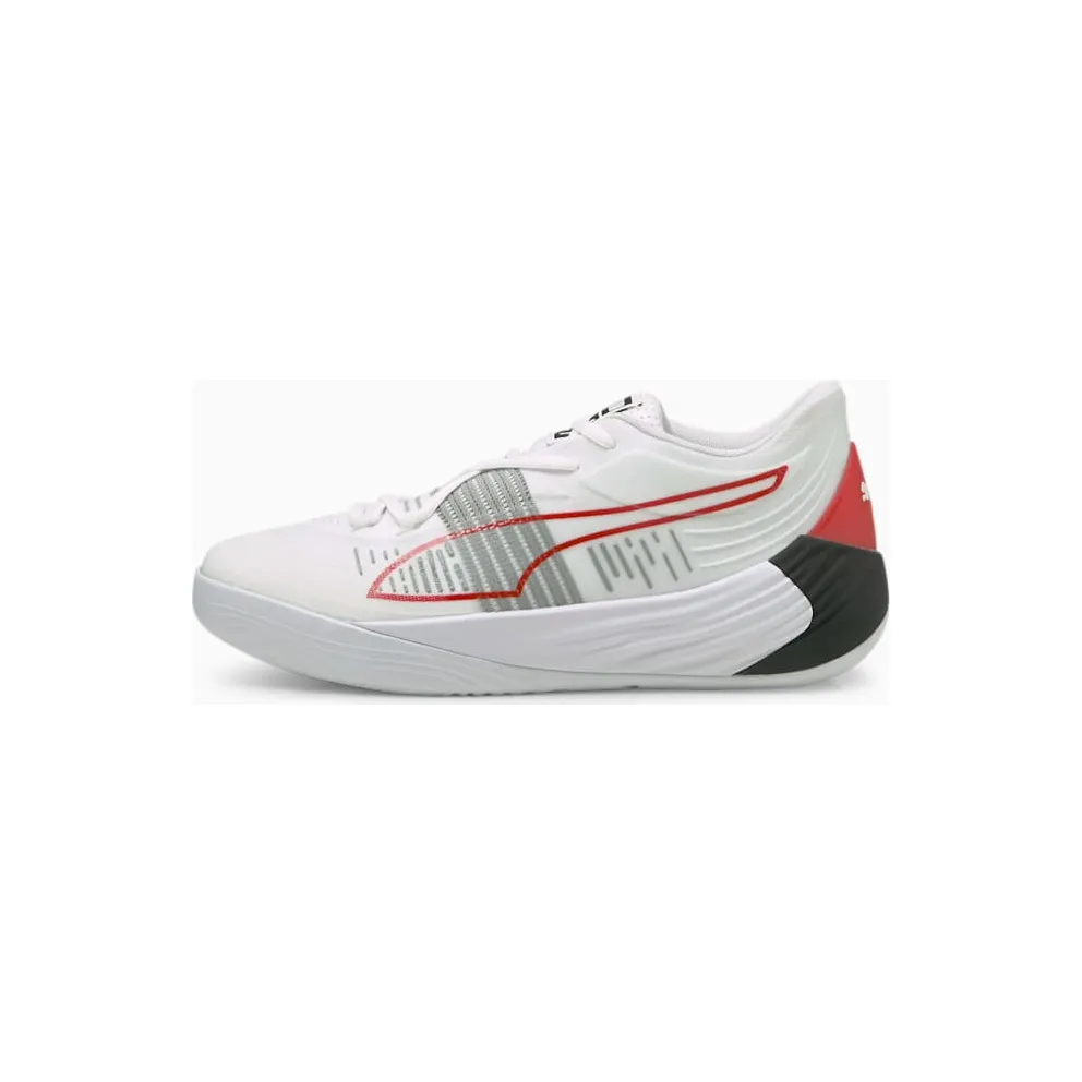 Puma Fusion Nitro Basketball Shoes White/Red (195514-04)