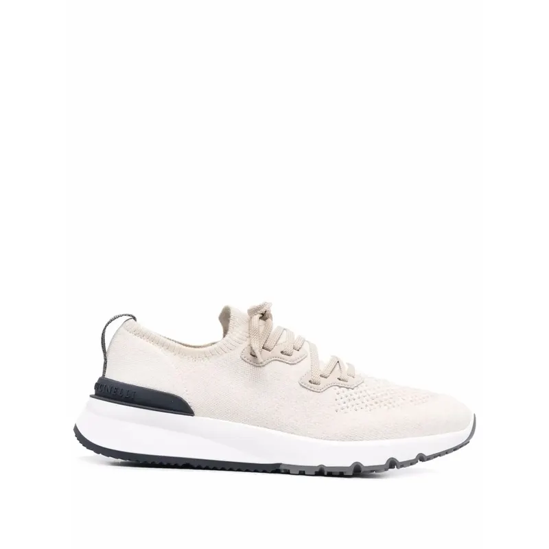 Brunello Cucinelli Knitted Lace-up “White” (MZUKISO250 CW751)