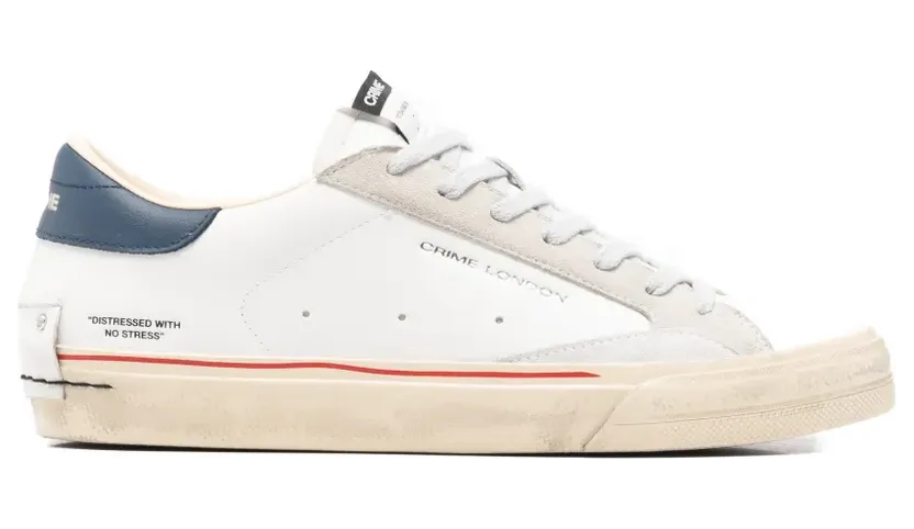 Crime London Sneakers mit Kontrastdetails – Weiß (19055PP8)
