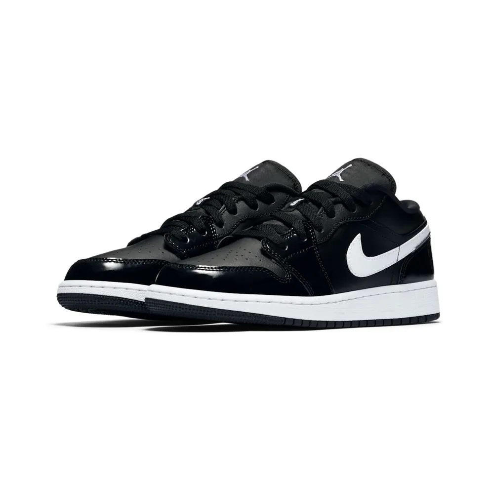 Jordan 1 Low Black Patent White (GS) Black/White-White (553560-002)