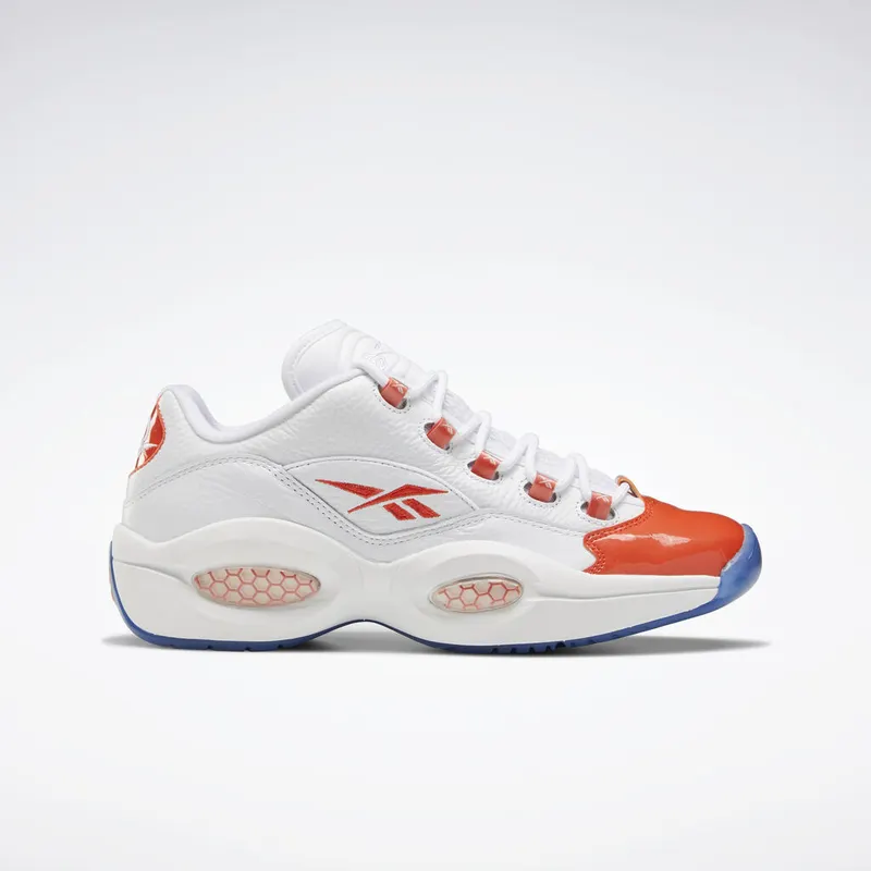 Reebok Question Low Patent Toe Orange White/Vivid Orange-Reebok Ice (Other Brands Other)