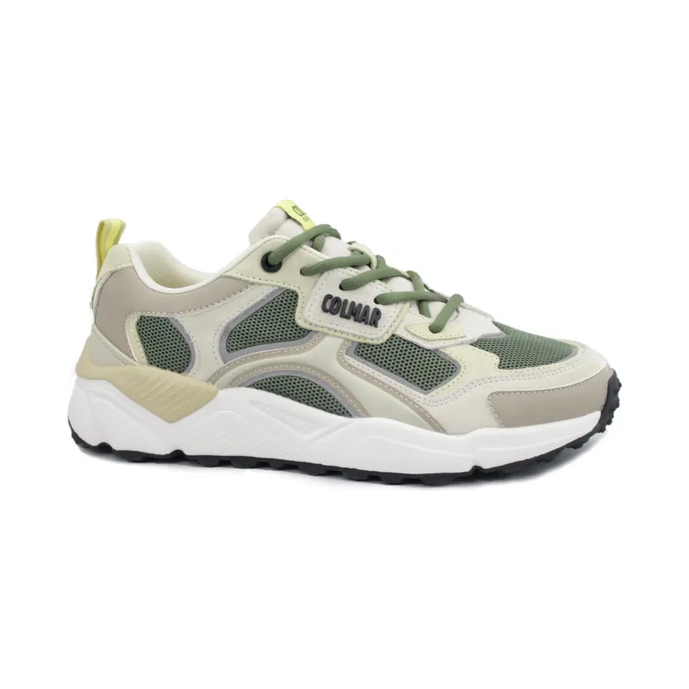 Colmar sneaker Crème / Lichtbeige / Stone grey / Dark Green (COLE26GARFI027)