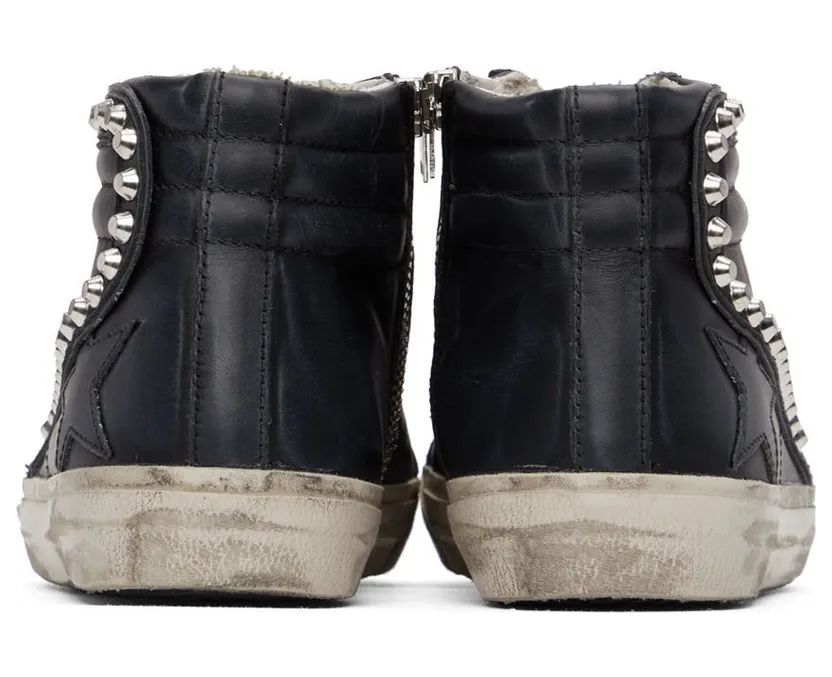 Golden Goose Black Slide Studded Sneakers (GMF00115.F000323.9010) (4)
