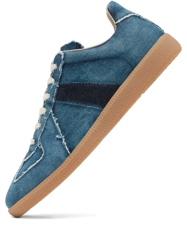 Maison Margiela Replica Denim sneakers with vervaagd effect – Blue (S97WS0089P7578)