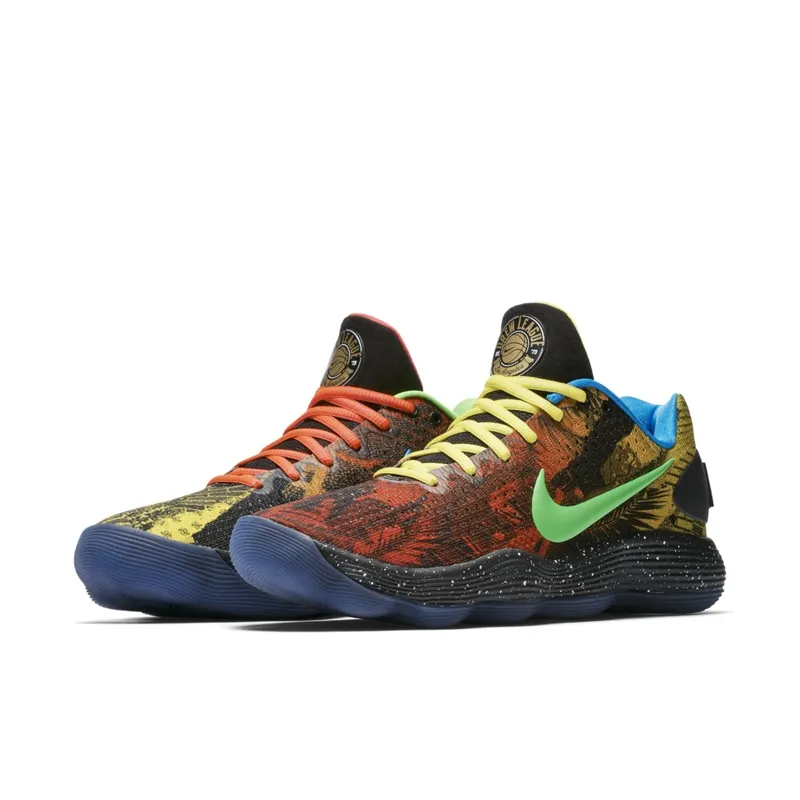 Nike  Hyperdunk 2017 Low LA Black/Multi-Color-Tour Yellow-Team Orange (AH9053-001)