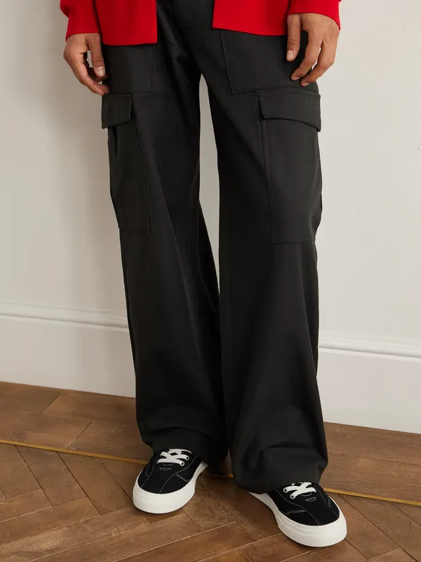Omni Dellow Leather-Trimmed Suede Black (OM01015)