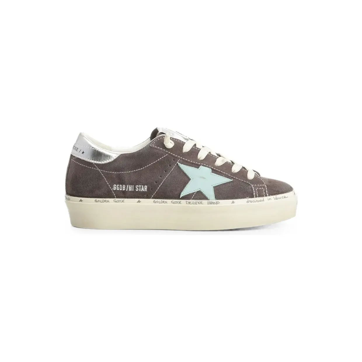 Golden Goose Hi Star aus Wildleder “Grey” (GWF00118F008559)