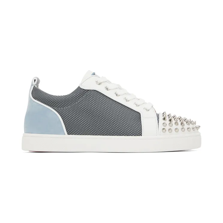 Christian Louboutin Blue & Gray Louis Junior Spikes Sneakers (3220170)