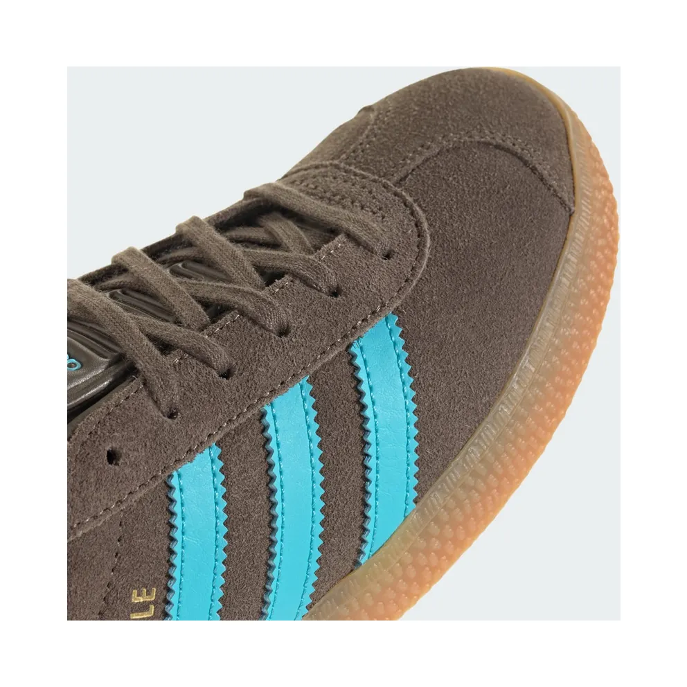 adidas Gazelle Brown Blue Glow Impact Orange (JR5942)