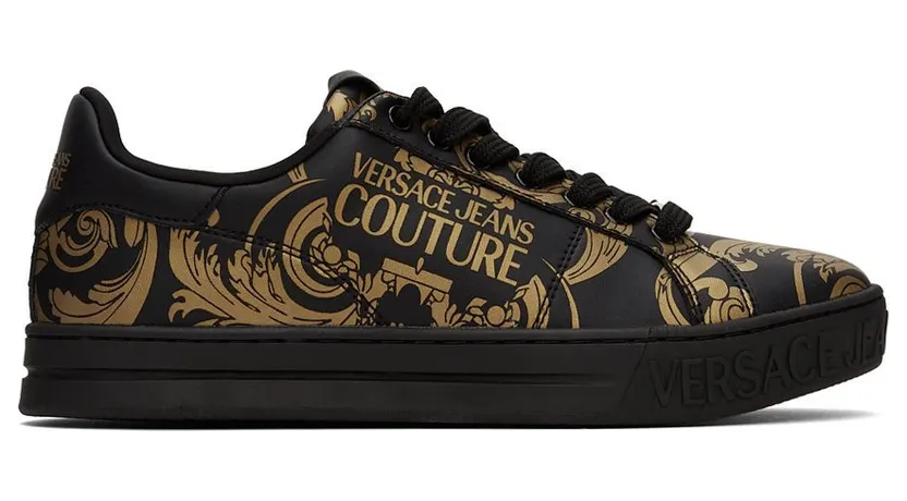 Versace Jeans Couture Black Baroque Court 88 Sneakers (E71YA3SK4 EZP016)