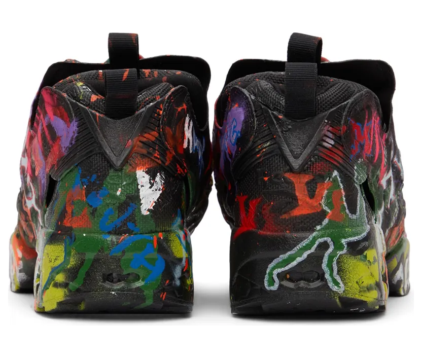 VETEMENTS Black Reebok Edition STAR WARS Graffiti Instapump Fury Sneakers (UE52SN200B) (4)