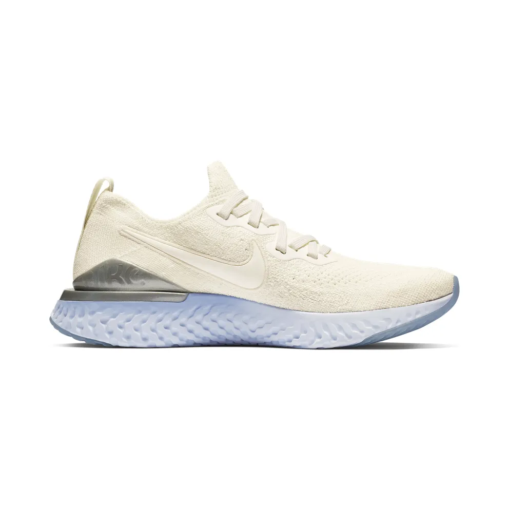 Nike Epic React Flyknit 2 Sail Aluminum (W) Sail/Aluminium-Metallic Silver-Sail (BQ8927-100)