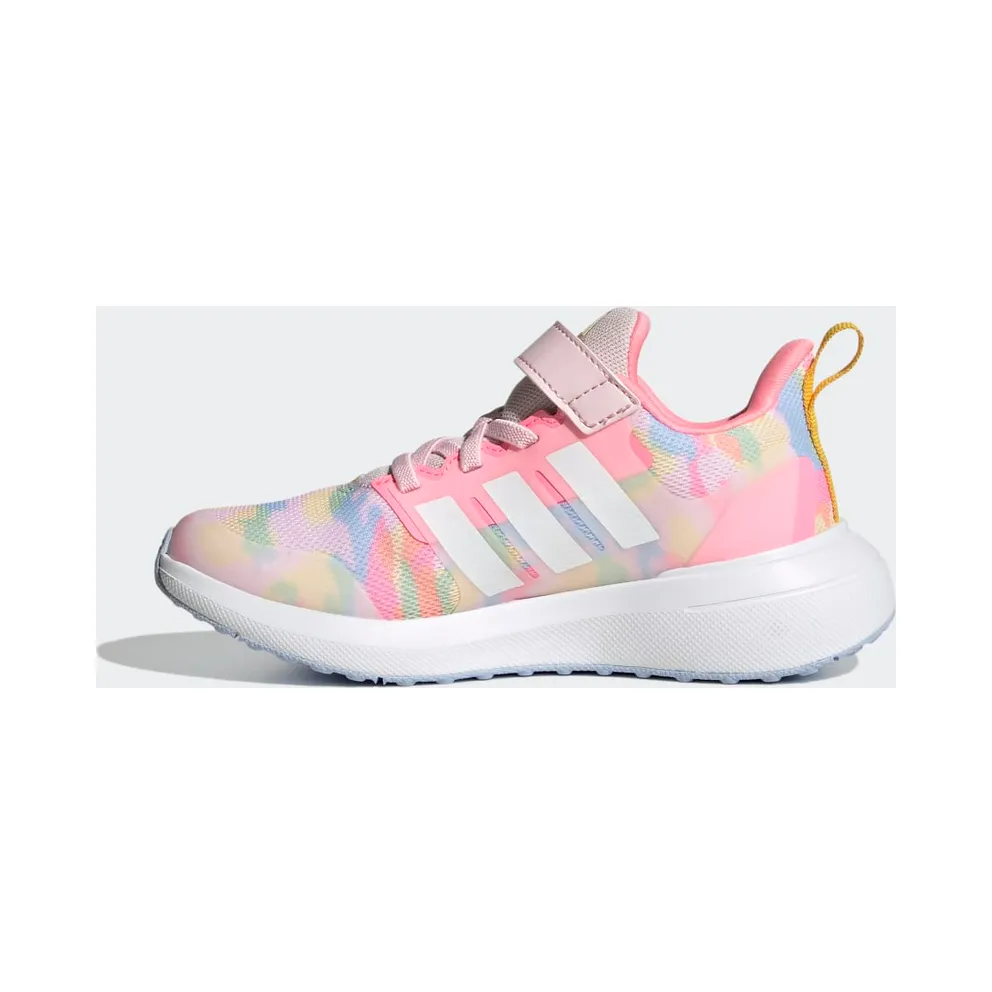 Adidas Fortarun 2.0 Cloudfoam Sport Running Elastic Lace Top Strap Clear Pink / Cloud White / Blue Dawn (GZ9752)