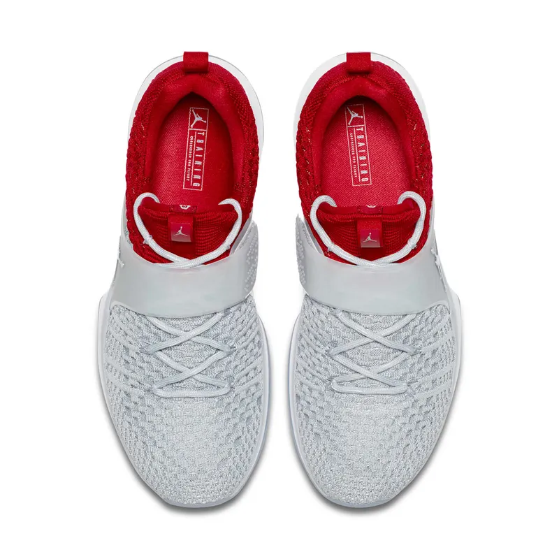 Jordan Trainer 2 Flyknit Wolf Grey Gym Red Wolf Grey/Metallic Silver-Gym Red (921210-004)