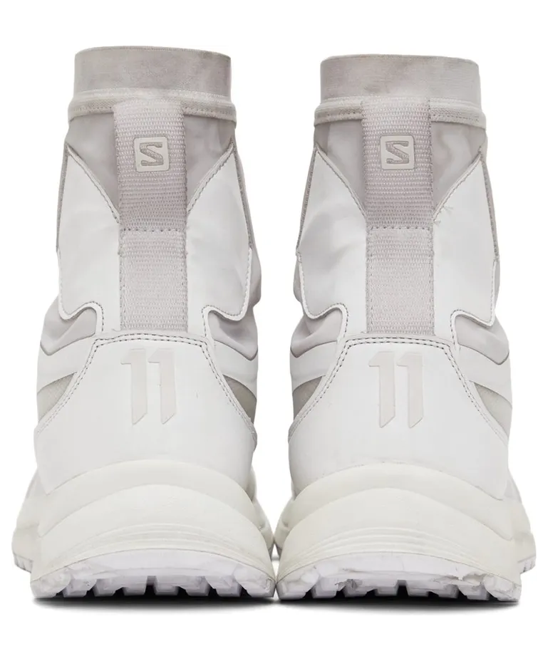 11 by Boris Bidjan Saberi Grey & White Salomon Edition Bamba 2 High Sneakers (11xS 212) (4)